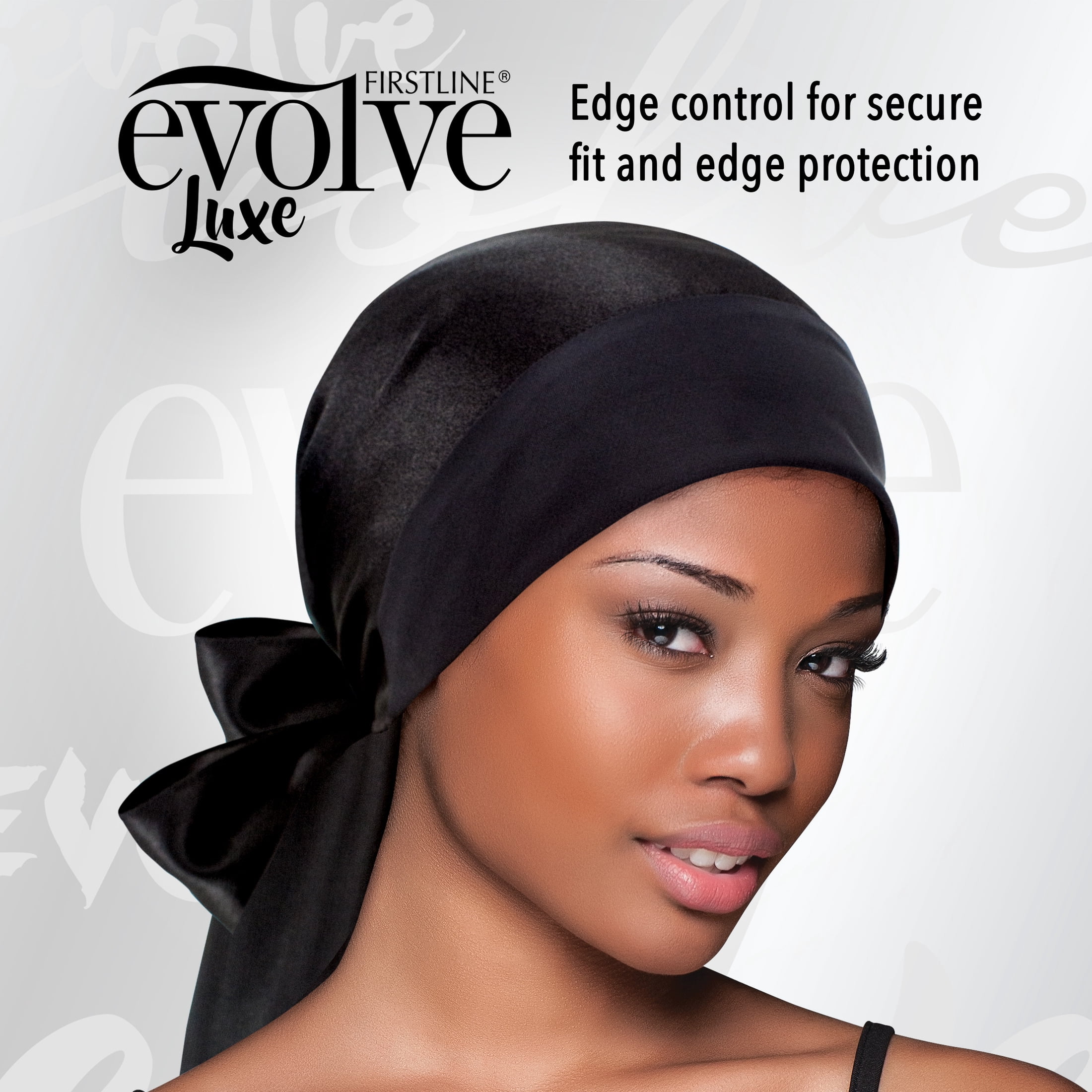 Evolve Satin Edge Wrap Scarf Black