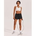 thumbnail image 2 of Pinspark Running Shorts for Women Athletic Workout Gym Short High Elastic Waisted Sportswear with Liner Zip Pockets, 2 of 7