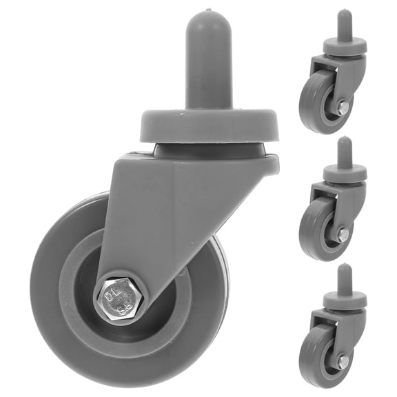 Raindrops 4-Pack Heavy Duty Threaded Casters for Mop Buckets, Grey Universal Replacement Wheels