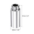 thumbnail image 3 of Uxcell G1/2 Female to G1/2 Male Thread 50mm Nickel Plated Brass Extension Pipe Fitting, 3 of 5