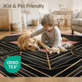 thumbnail image 4 of ODIKA 6'x9' Washable Area Rug Pink Grey Smooth Blending Crisp Edges Rectangular Contemporary for Family Room, Living Room, Master Bedroom, Non-Slip, Easy Care, 4 of 7