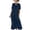 Navy, variant on yillto Women's Dress Short Sleeve Crew Neck Summer Causal Beach Flowy Long Sundress with Pockets