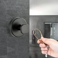 thumbnail image 5 of Waterproof Suction Cup Hooks,2.36 Inches Heavy Duty Stainless Steel No Drill Shower Hooks for Hanging Towels, Robes, Loofahs, Holder Holds Strong on Tile, Glass, Mirror, Bathroom Door (Black), 5 of 5
