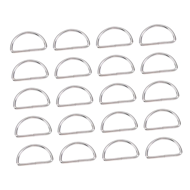 GUOOL 20x D Buckles Supplies Multifunctional Hardware for Backpack Bags Purse 3.8 cm