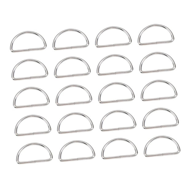 20 hebillas de anilla en D para bolsos, accesorios de costura versátiles, herrajes ligeros 1.1 cm