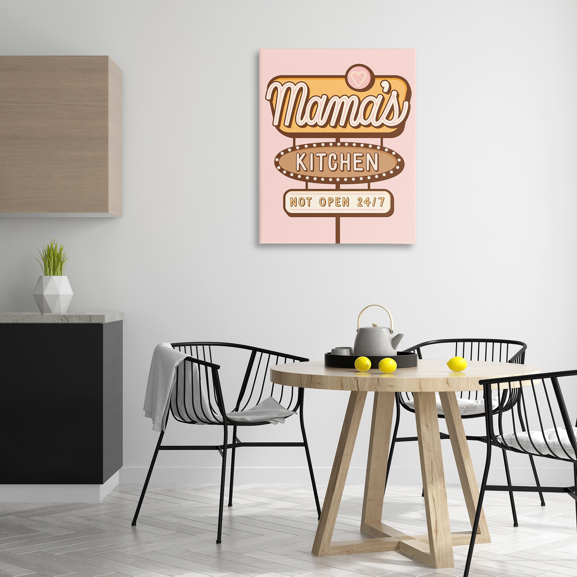 Stupell Industries Retro Mama's Kitchen Text & Numbers Painting Wrapped Canvas Art Print Wall Art, 30 x 40