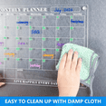 thumbnail image 6 of Acrylic Magnetic Dry Erase Board Calendar for Fridge, Clear Monthly Planner Whiteboard for Refrigerator, 8 Colors Markers, 15"x11", 6 of 7