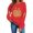 L_Red, variant on Women Halloween Sweatshirt Ghost Pumpkin Printed Round Neck Pullover Shirts Long Sleeved Loose Cute Spooky Fall Casual Sweatshirt