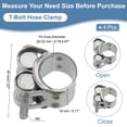 thumbnail image 2 of T-Bolt Hose Clamp, Intercooler Pipe Tube Clamps Stainless Steel Radiator Hose Clamp 20-22mm, 2 of 6