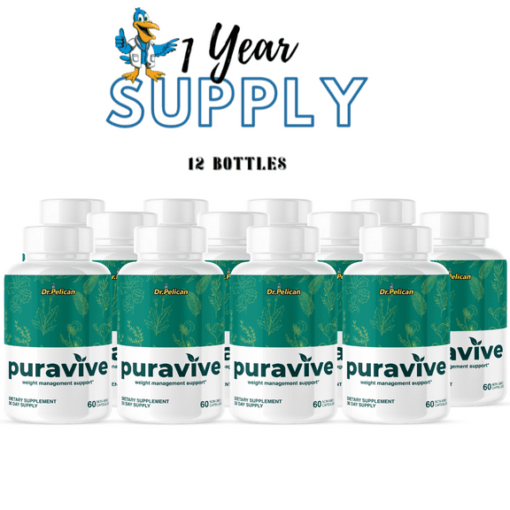 Puravive- Digestive & Weight Support - 12 Bottles- 720 Capsules