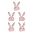 thumbnail image 2 of VONKY Cute Rabbit Hat with Adjustable Ears Warm Animal Soft Plush Pink 55cm 5Set, 2 of 6