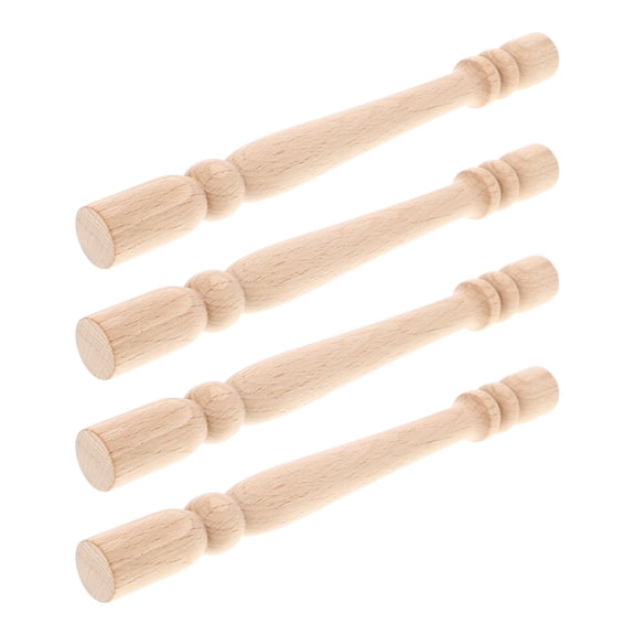 SOPOTUTU 4Pcs Wooden Baluster for DIY Enthusiasts Cozy Living Room Furniture Enhancement