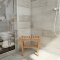 thumbnail image 6 of Lavish Home Shower Bench - Water Resistant Natural Eco-Friendly Bamboo with Storage Shelf for Bathroom, 6 of 7