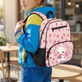 thumbnail image 3 of HUIACONG 13.5 Inch Pink Strawberry Axolotl Kids School Backpack Lightweight Water Resistant Bookbag with Adjustable Breathable Padded Straps Multi Pockets for Girls Aged 3-10 School Travel Use, 3 of 7