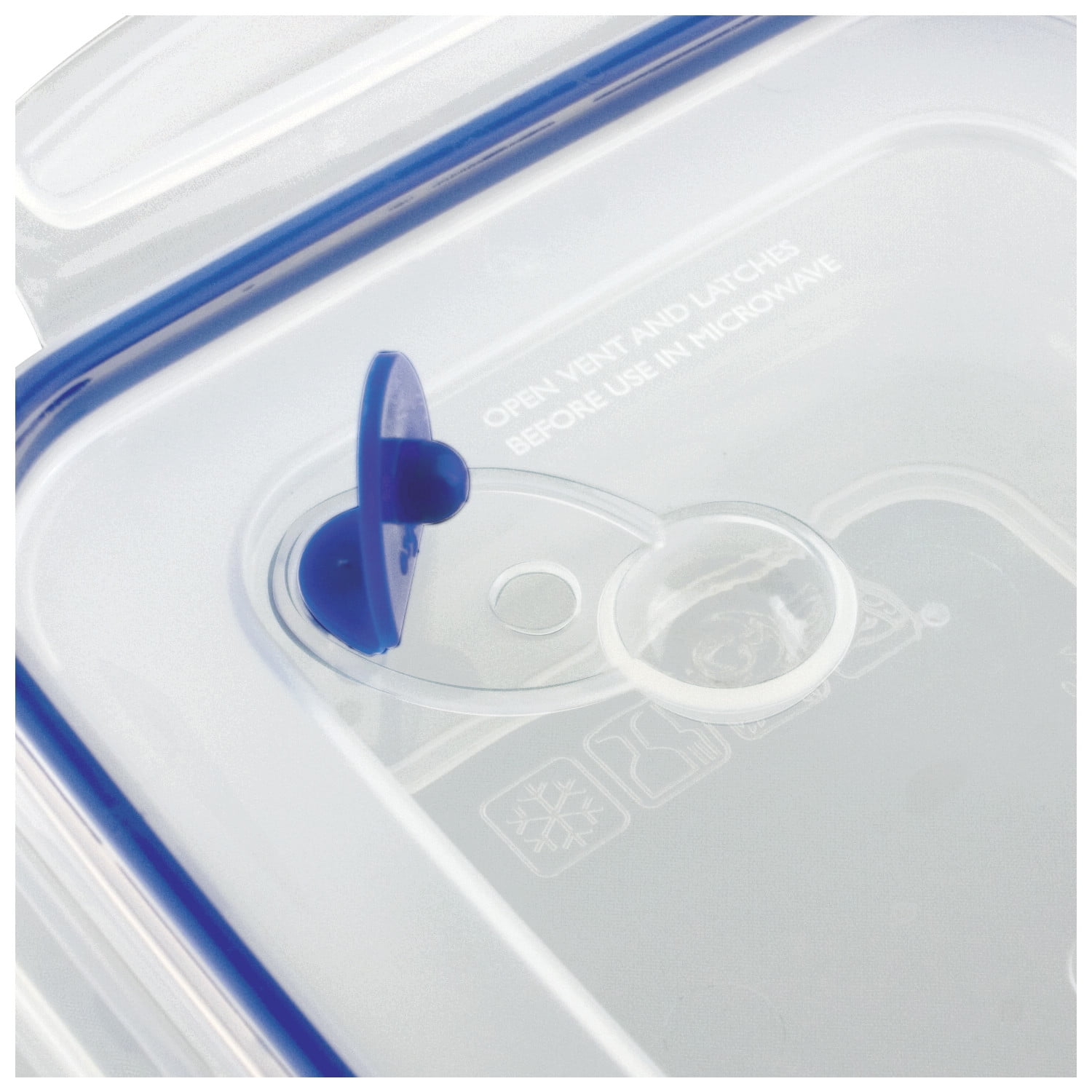 Sterilite Ultra•Seal™ 5.7 Cup Square, Latching Food Storage Container, Airtight Watertight Seal, Blue, 6 Count