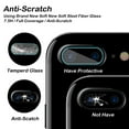 thumbnail image 3 of justharion Replacement for iPhone 6/6S/6 plus/6S plus/7/8/7 plus/8 plus/X/XS/XS max Tempered Glass Clear Lens Film Back Camera Protector, 3 of 7