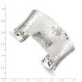 thumbnail image 3 of Sterling Silver Bracelet Cuff Women's 30 mm in Ha mmered Bangle, 3 of 4