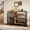 Brown 42 in, variant on 42 in Industrial Coffee Bar Cabinet with Led Lights and Power Outlets, Wood Liquor Cabinet w/Doors, Glass Holders & Storage, Mini Coffee Bar for Home Dining Living Room, Rustic Brown