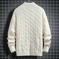 thumbnail image 4 of uikmnh Mens Sweater Winter Knitted Sweater Coat Warm Thick Cardigan Solid Color Pattern Casual Outwear Jacket Size:M, 4 of 4
