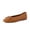 Cognac, variant on Cushionaire Audrey Woven Ballet Flats for Women | Round Closed Toe Dress Shoes, Bow Accent, Vegan Leather Upper, Comfortable Cushioned Footbed, Office Work Flat
