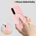 thumbnail image 5 of Magnetic Matte Phone Case with Ring Kickstand for Samsung Galaxy A36 5G (6.7"), Compatible with MagSafe and Magnetic Car Mount/Power Bank, Anti-Scratch, Protective Translucent Back Cover, Pink, 5 of 6