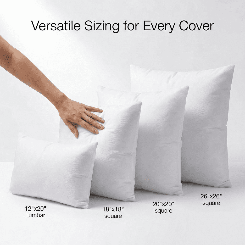 Phantoscope Hypoallergenic 16x16 Pillow Inserts 2 Pack, Plump Square Cushion Pair for Sofa Bedroom
