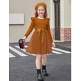 thumbnail image 3 of Arshiner Toddler Tutu Dress Little Girls Long Sleeve Casual Tulle Kids Fall Winter Outfits with Ribbon, 3 of 6