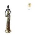 thumbnail image 1 of Figura de dama tribal africana, escultura de hoja de metal de arte vintage, adorno abstracto decorativo para chimenea, armario, estantería, decoración, 1 of 8