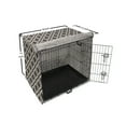 thumbnail image 6 of Geometric Dog Crate Cover, Repetitive Triangular Pattern Contemporary Design, Easy to Use Pet Kennel Cover Small Dogs Puppies Kittens, 7 Sizes, Charcoal Grey Eggshell, by Ambesonne, 6 of 6