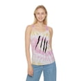 thumbnail image 3 of Effete Feline Claw Marks Scratch Women Tie-Dye Racerback Tank Top, 3 of 3