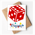 thumbnail image 1 of Casino Red Dice Illustration Pattern Wedding Cards Congratulations Greeting Envelopes, 1 of 3
