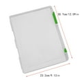 thumbnail image 3 of Transparent Storage Box Clear Plastic Document Paper Filling Case File Box (Green,12"x9"), 3 of 3
