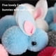 thumbnail image 3 of Monstrate Mini de 5 uds., decoración de Pascua, figuritas de conejos de peluche, colgante de animales, accesorio hecho a mano, Kits de decoración para fiestas Azul, 3 of 6
