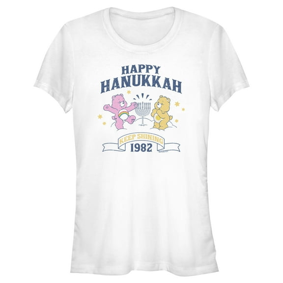Junior's Care Bears Best Friend Bear and Funshine Bear Happy Hanukkah Graphic T-Shirt