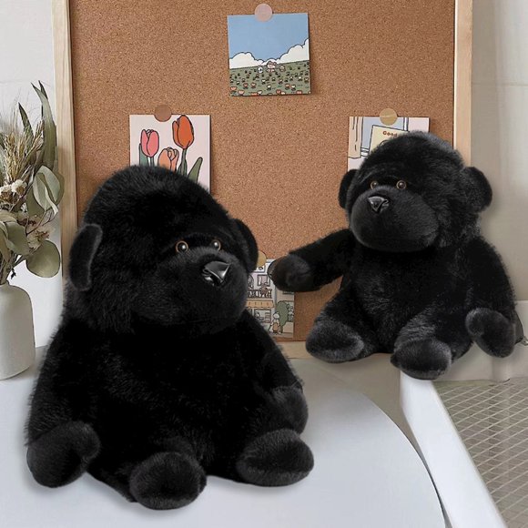 NAOJIE Black Gorilla Plush Toys & 12-In Cute Soft Stuffed Animals & Birthday Holiday Gifts for Kids,Gorilla Stuffed Animal,Stuffed Gorilla,Baby Doll for Toddlers 1-3