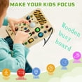 thumbnail image 4 of FPCYCG Montessori Wooden Busy Board with LED Light Switches for Toddler, Kids Fidget Learning Sensory Travel Toys for Boys and Girls, 4 of 7