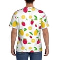 thumbnail image 3 of Vsdgher Strawberry and Lemon Print Men's Dry Fit Mesh Athletic Shirts Moisture Wicking Tennis T-Shirt Tops, 3 of 9