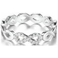 thumbnail image 5 of Emma Infinity Eternity Wedding Band Ring Silver Cz Women Ginger Lyne Collection, 5 of 5