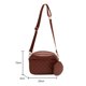 thumbnail image 5 of Bolsa cruzados de cuero con patrón de rombos 2 en 1 de hombro de PU para mujer (marrón) Likrtyny Para Estrenar, 5 of 9