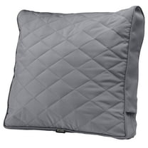 Classic Accessories Montlake FadeSafe Patio Chair/Loveseat Back Quilted Cushion, 25 x 22 x 4 Inch, Grey