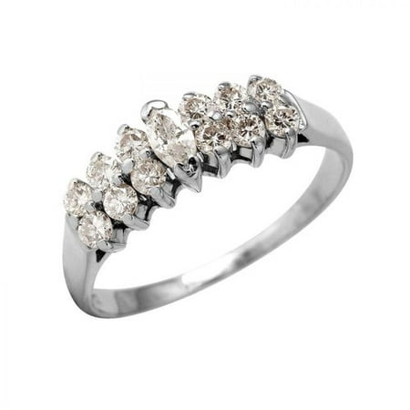 Foreli 0.77CTW Diamond 14K White Gold Ring W Cert