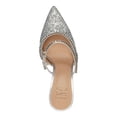 thumbnail image 3 of INC Womens Silver Glitter Embellished Trim Padded Slip Resistant Gylana Pointed Toe Sculpted Heel Slip On Dress Pumps Shoes 5.5 M, 3 of 4