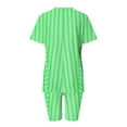 thumbnail image 4 of PIWHJQK Women 2 Piece Tops Shorts Set Loungewear Set Women's Fashion V Neck Short Sleeve Print Casual Top and Shorts Set Outfits Set, 4 of 6