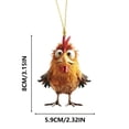 thumbnail image 3 of Uklsqma Crazy Pendant 2D Flat Car Rearview Mirror Decoration Pendant | Versatile Backpack Accessory | Durable Material | Easy Hanging | Unique Fun Gift for Car Interior and Personal Style, 3 of 6