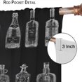 thumbnail image 6 of Bar Curtains for Kitchen Décor,Wine Theme Rustic Drink Window Treatments for Wine Room Kitchen Café Dining Room Window Drapes 2 Panels Set,Total Size 84 x 84 Inch, 6 of 6