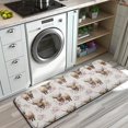 thumbnail image 3 of Beige Highland Cow Flower Pattern Kitchen Rug Mat,Kitchen Runner Rugs Non Skid Washable,Decorative Kitchen Floor Mats for Kitchen,Sink,Laundry,17"x47.2", 3 of 7