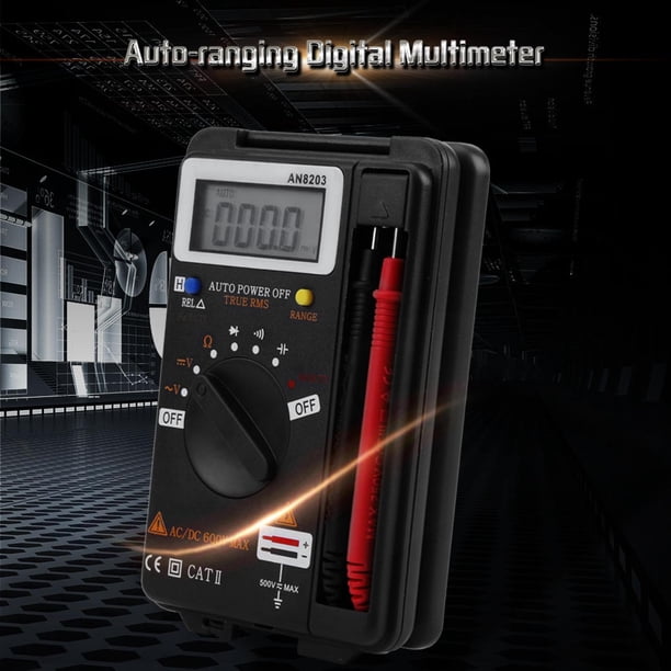 Multímetro Digital, Medidor De Ohmios De Voltímetro AC/DC, Pantalla LCD 4000 Recuentos, Automoting Off, Para Pruebas Eléctricas Automotrices Y Domésticas
