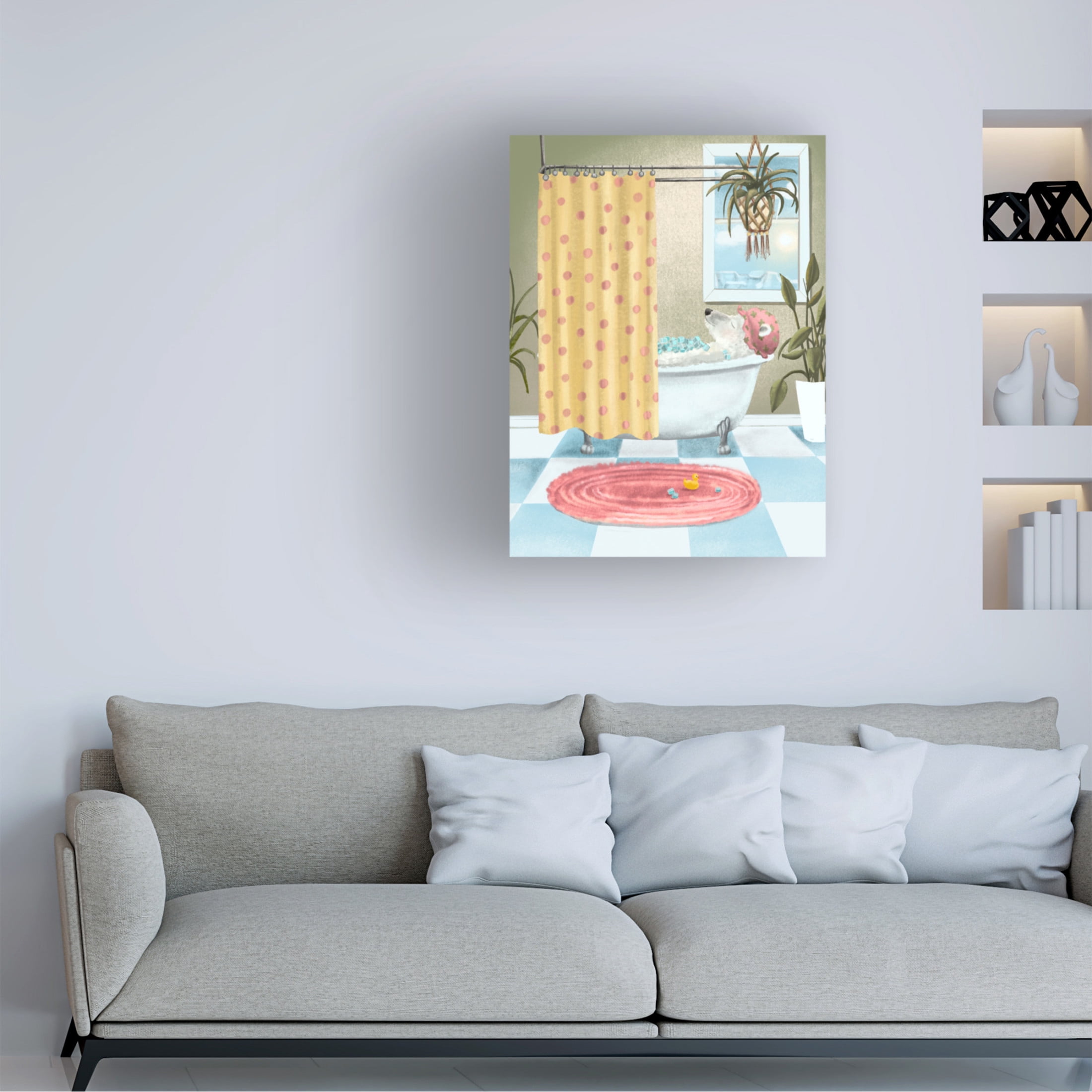 Canvas Wall Art - Christine Rotolo 'Arctic Animal in Tubs Polar Bear 1' Wall Art for Living Room, Bedroom, or Office Décor by Trademark Fine Art - 18 x 24 Inches