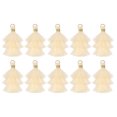thumbnail image 1 of 10Pcs Mini Borlas Tri-Layered de 1.6" Charm de Bolsa Bohemio Llavero para Proyectos DIY (Beige), 1 of 7