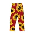 thumbnail image 4 of Bingfone Sunflowers On Red Mens All Over Print Sleep Pajama Pants-X-Large, 4 of 9